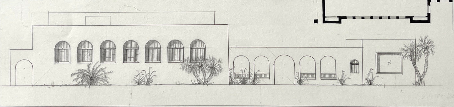 CSC Elevation, 2023 | Pen on Paper