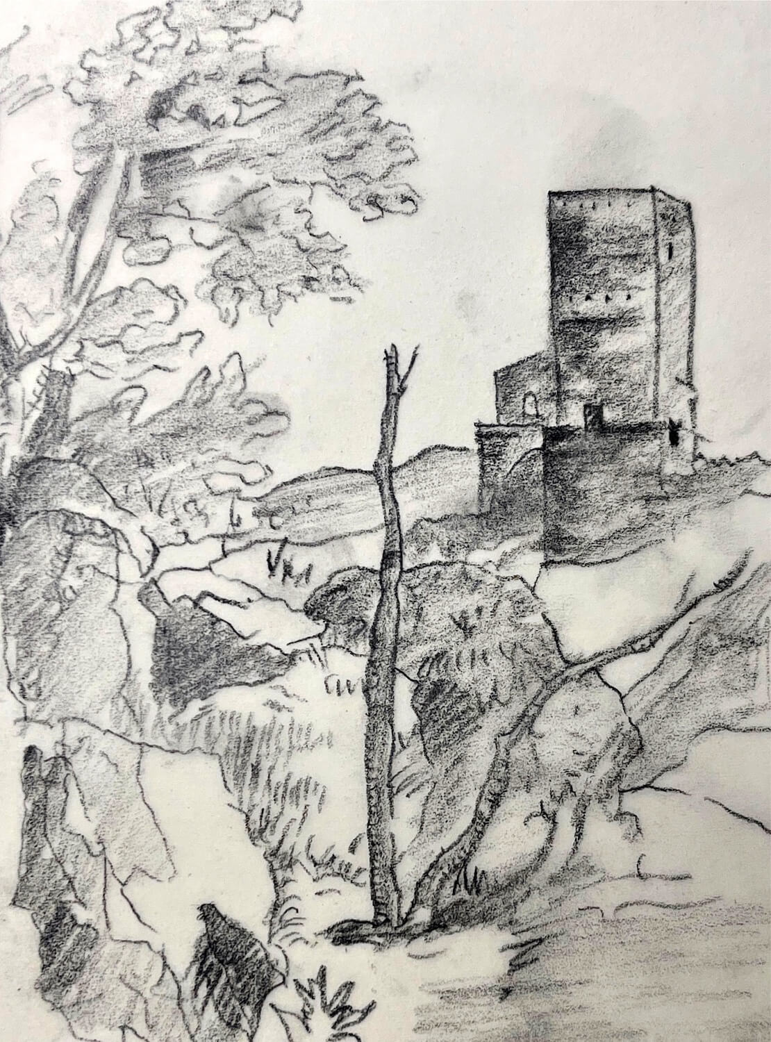 Tuscany Study, 2023 | Charcoal